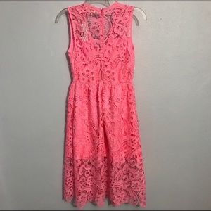 Kimberly pink Strap lace dress-NWT